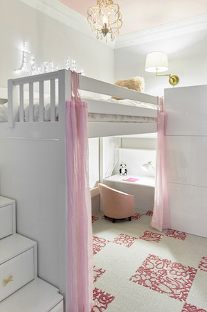 barns sovrum-loft-säng