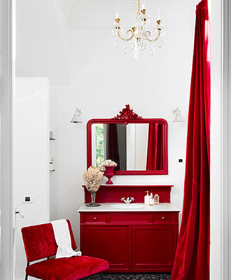 röda dekor badrum idéer