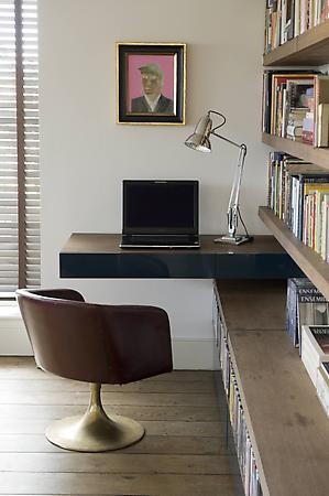 Wood Slab Desk Home Office Design
