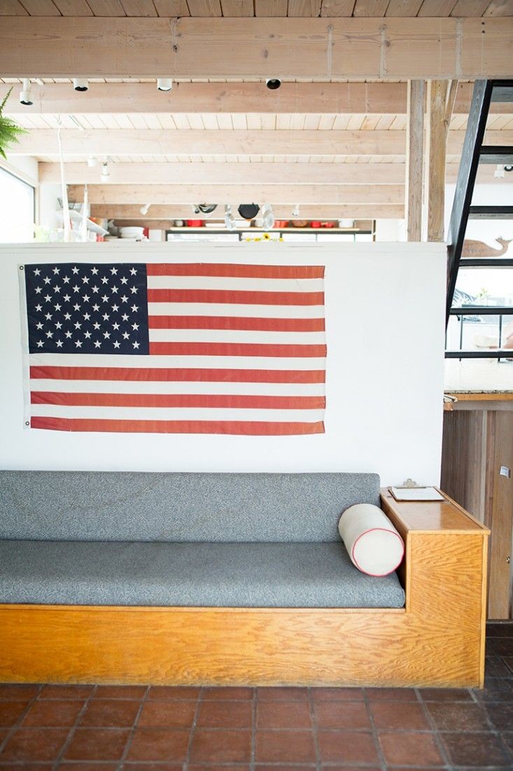 amerikanska flaggan hus båt dekor