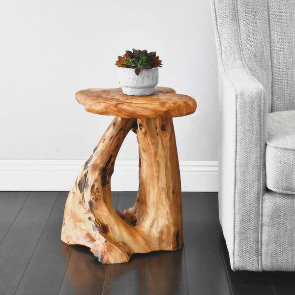 tree stump side table